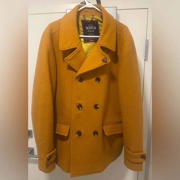 Scotch & Soda Other - Scotch & Soda Men's Mustard Peacoat